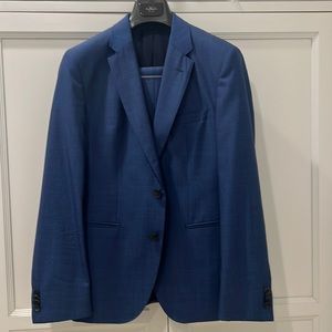 Mens attractive, blue suit by Hugo Boss